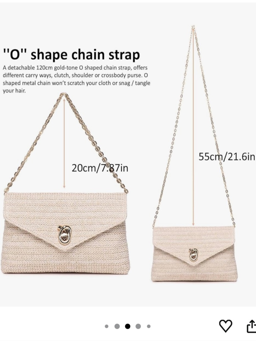 Straw Women Evening Bag Stylish Handbag Shoulder Bag - Picture 4 of 9